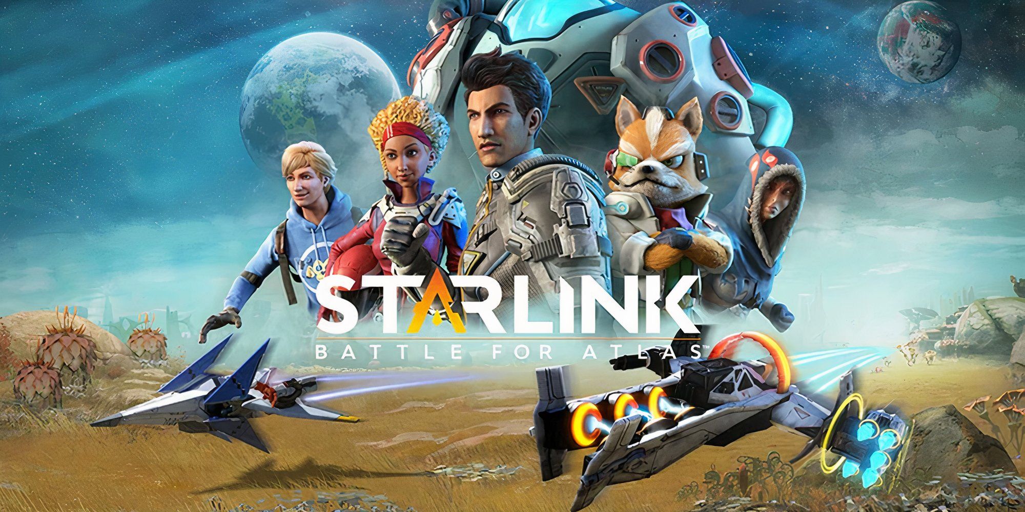 Promo art featuring characters in Starlink Battle For Atlas