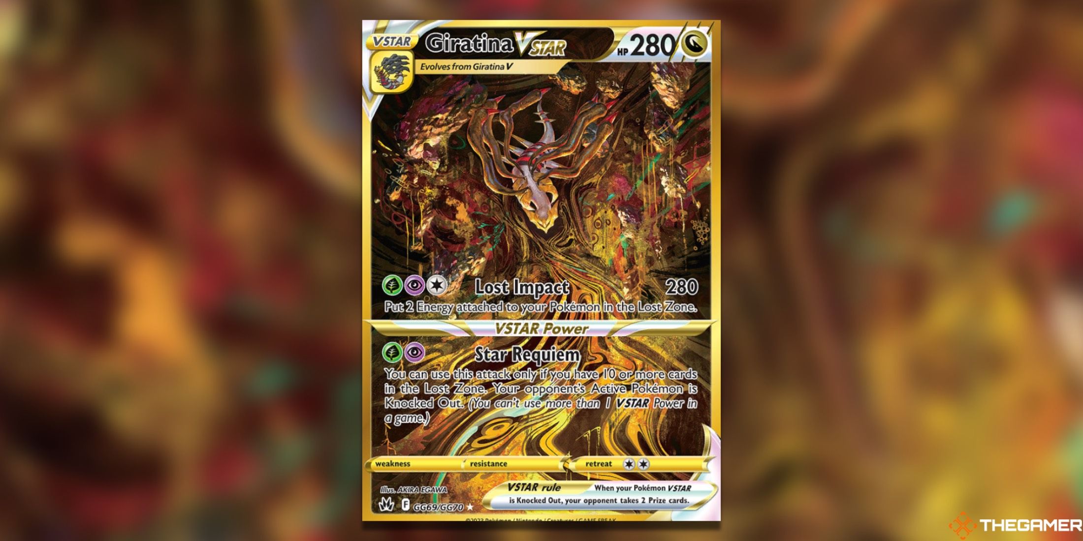 The Giratina VStar Secret Rare from Crown Zenith in the Pokemon TCG.