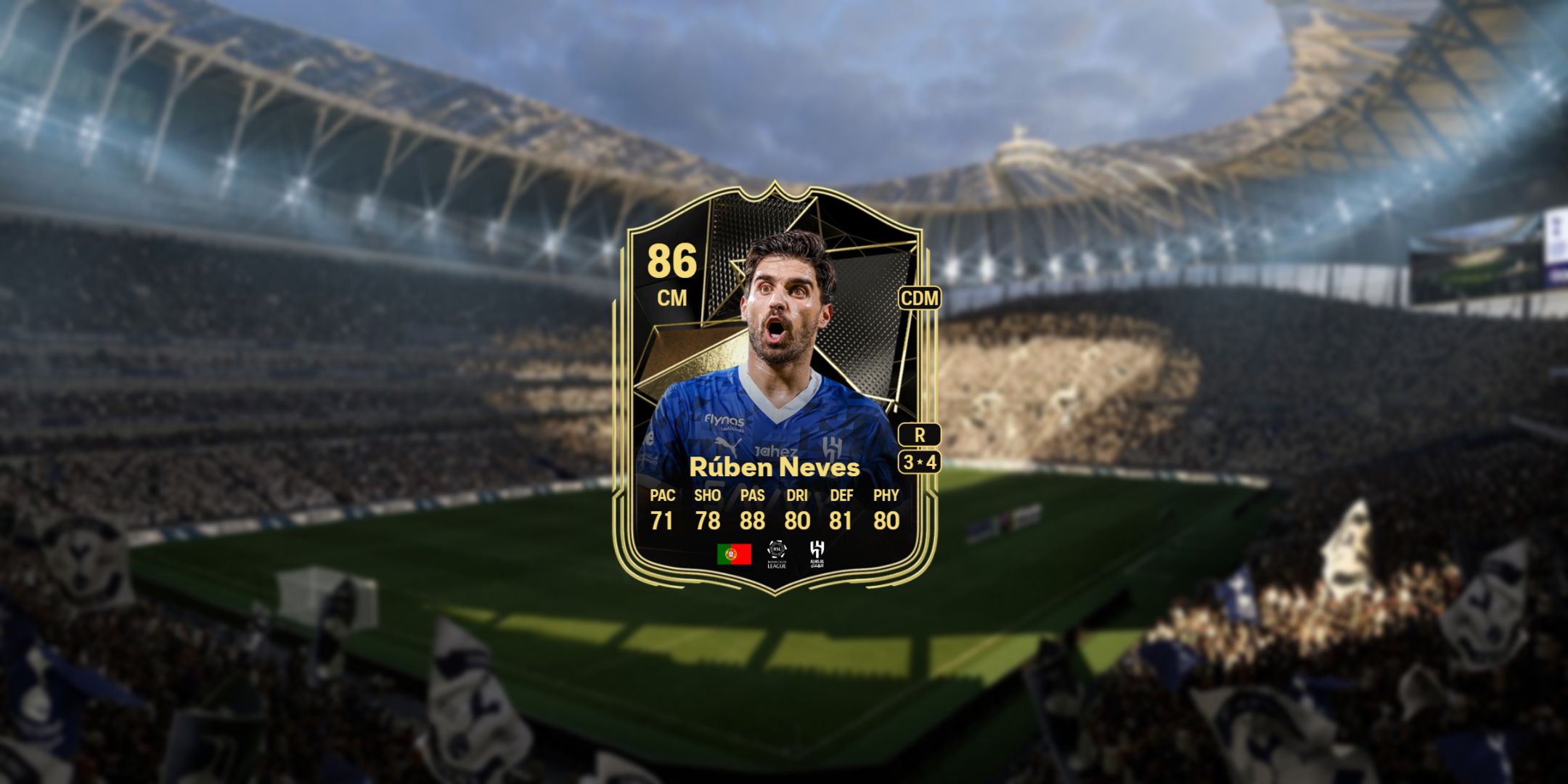 Ruben Neves's card in EA Sports FC 25.