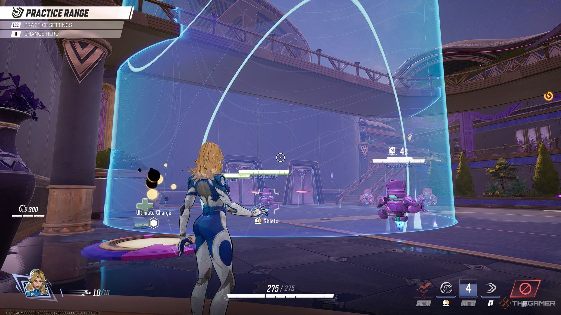 Invisible Woman using Invisibility Boundary in Marvel Rivals.