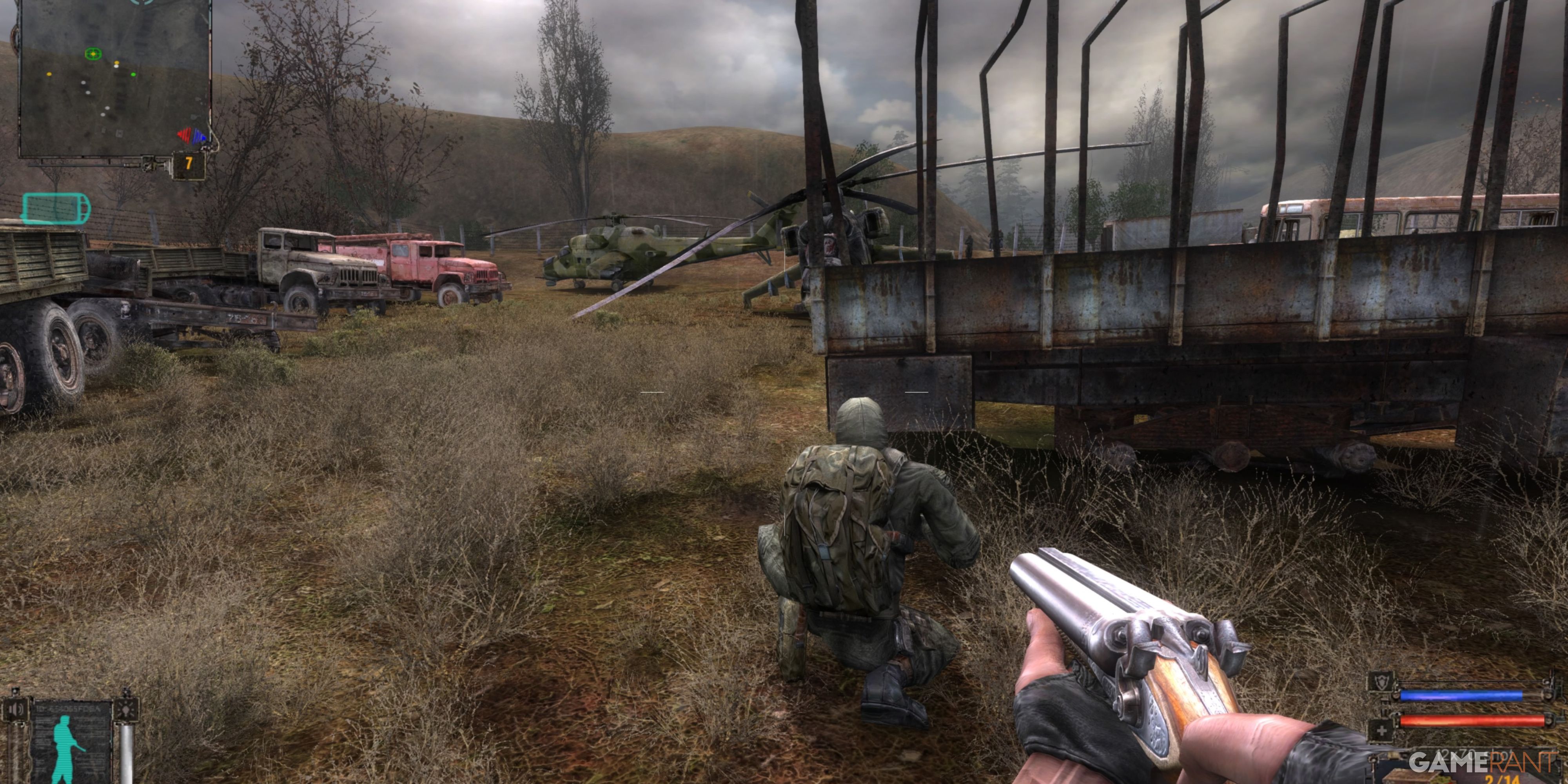 24 Great Story-Driven FPS Games Player prepares to ambush a group of enemies with a shotgun