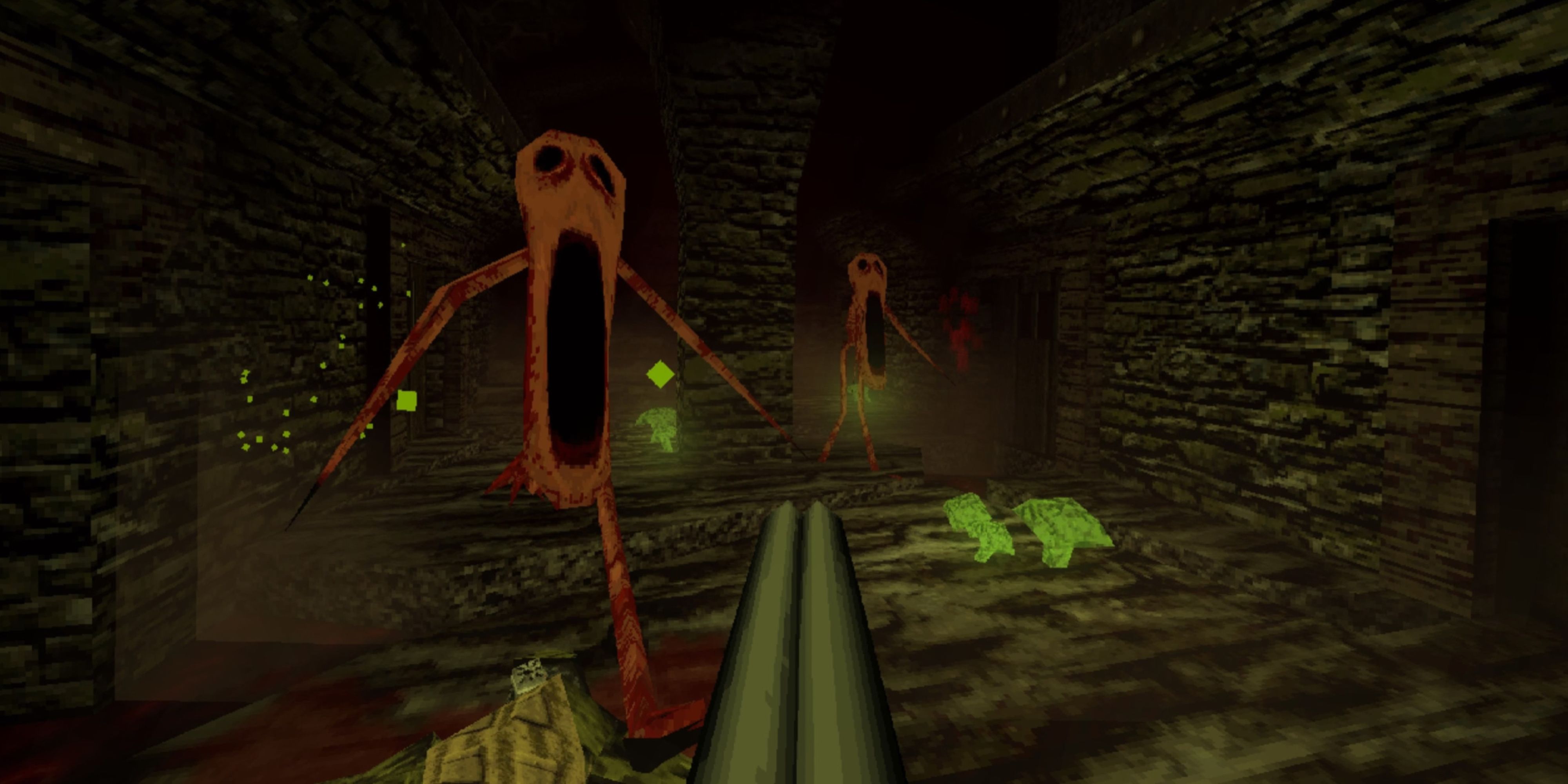 24 Great Story-Driven FPS Games PLayer shoots some eldrich horrors with a shotgun