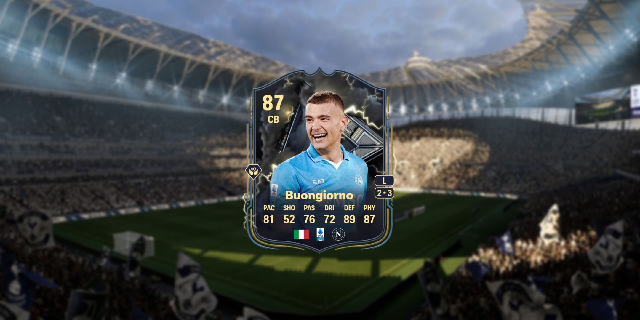 Buongiorno's card in EA Sports FC 25.