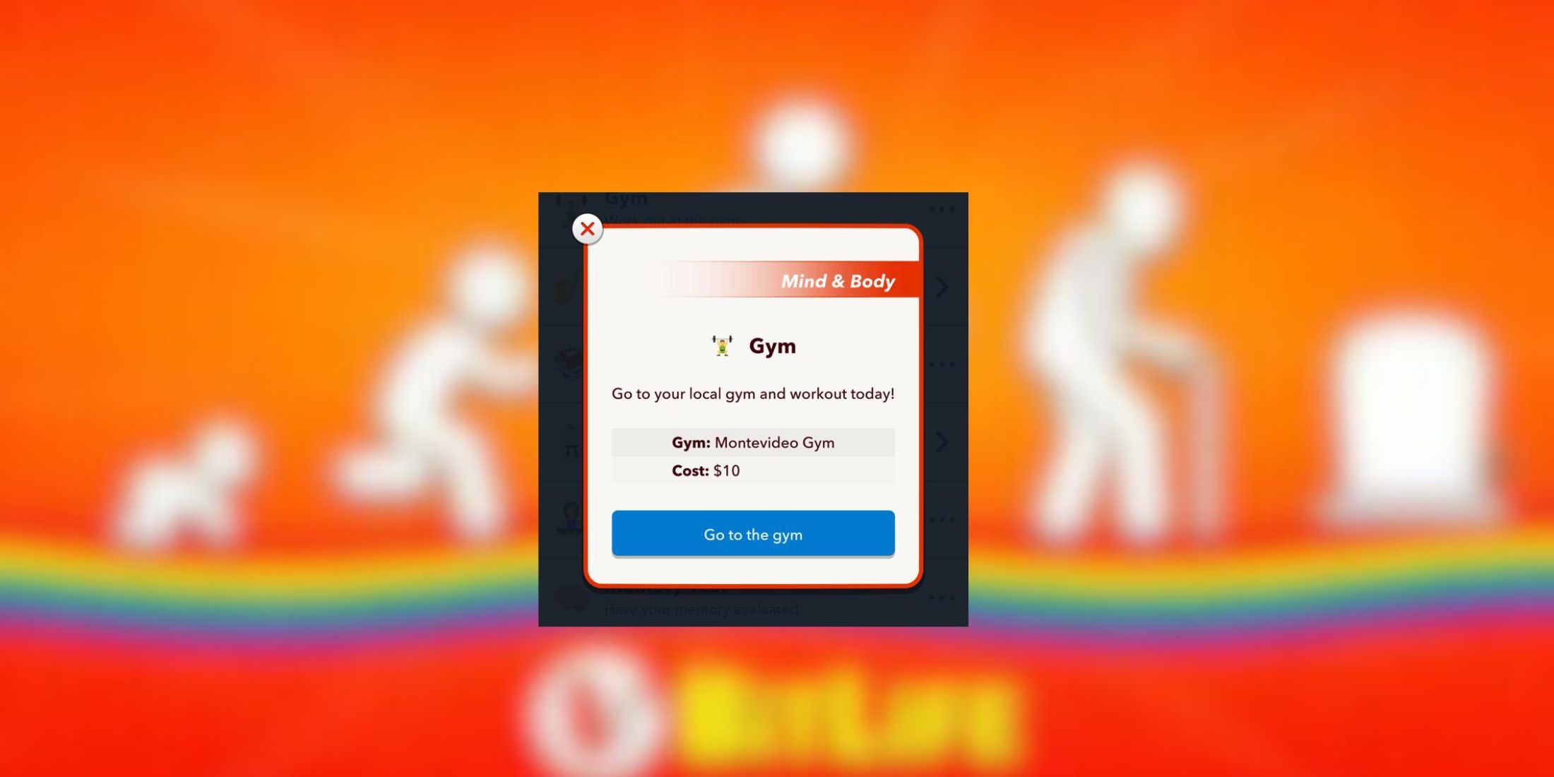 how to go to gym bitlife