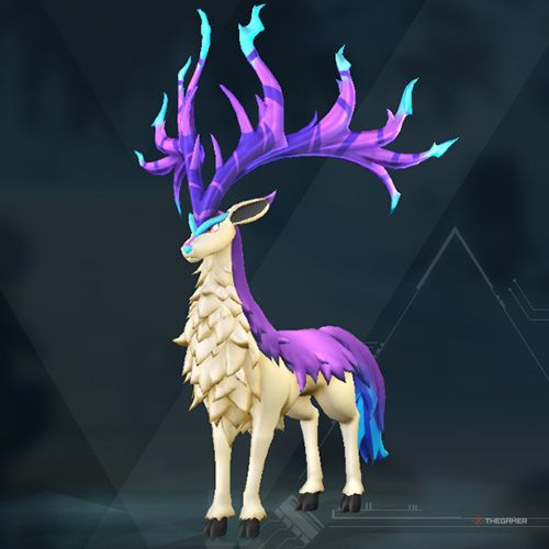 The full image of the Eikthyrdeer is shown on its Palpedia entry page in Palworld