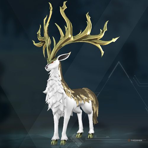 The full image of the Eikthyrdeer Terra is shown on its Palpedia entry page in Palworld