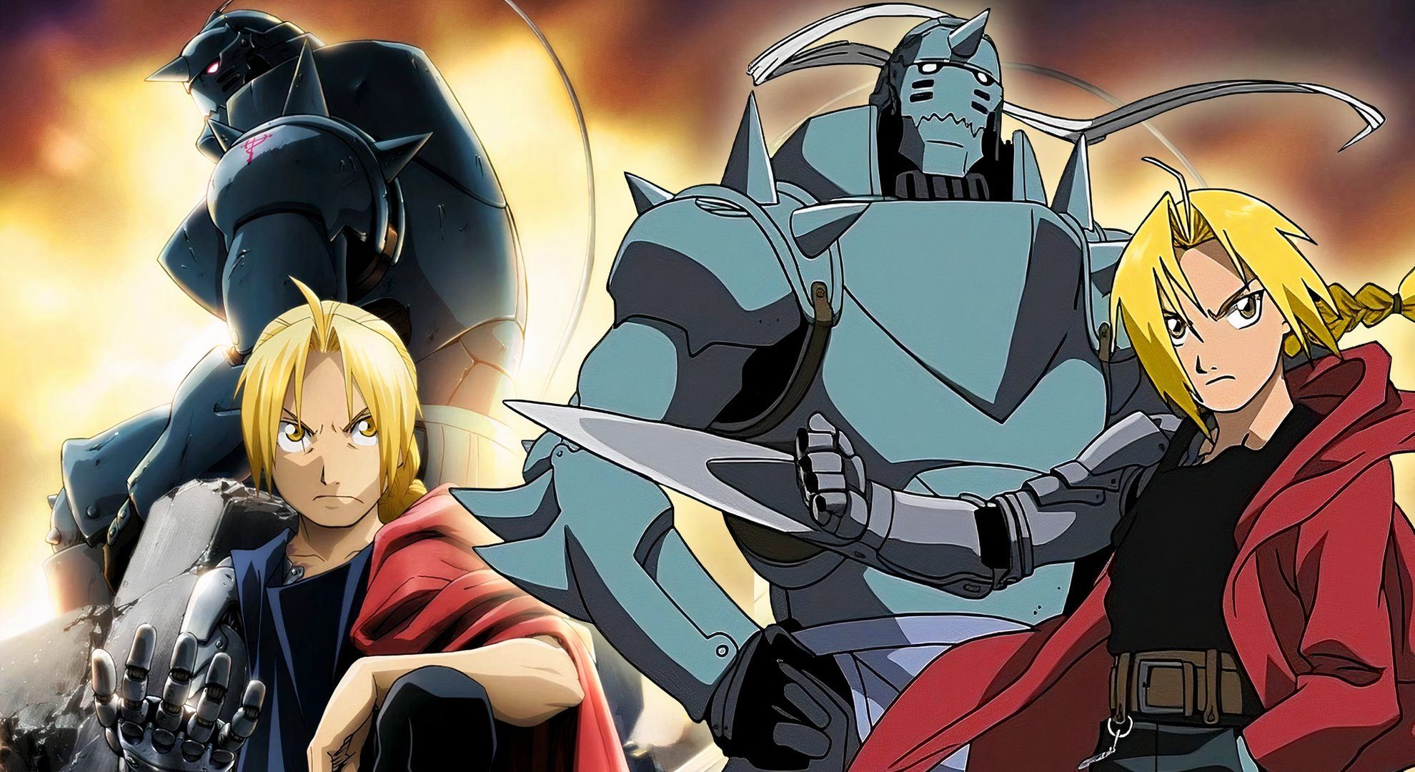 Alphonse and Edward in Full Metal Alchemist: Brotherhood.