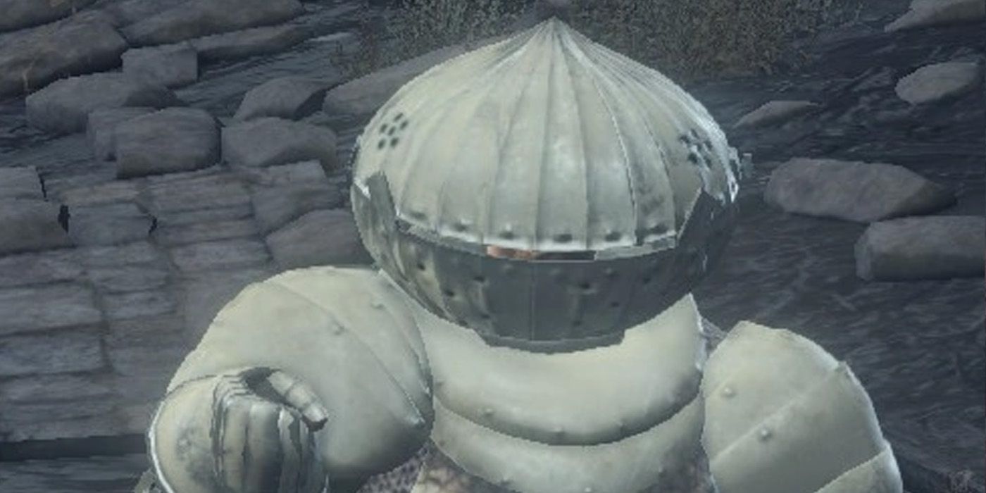 Siegward of Catarina offering you his hand from Dark Souls 3.