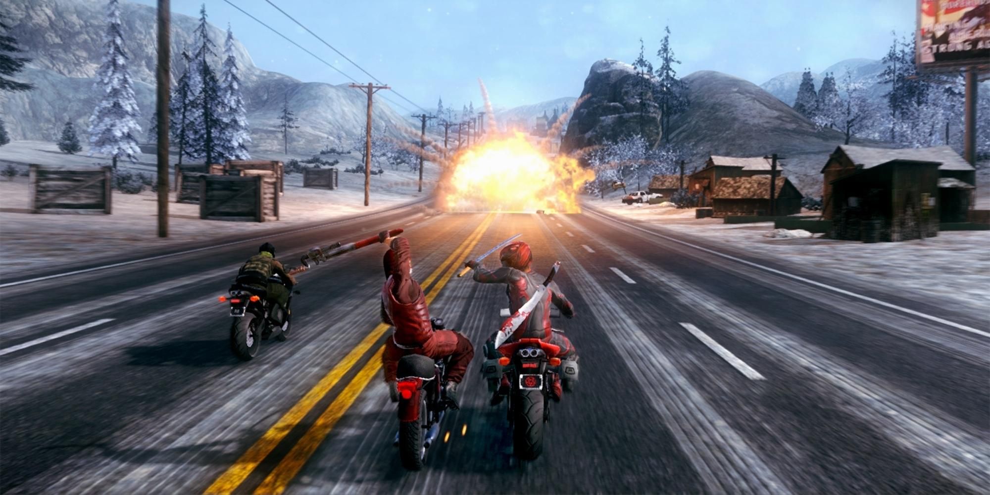 bikers fight in Road Redemption