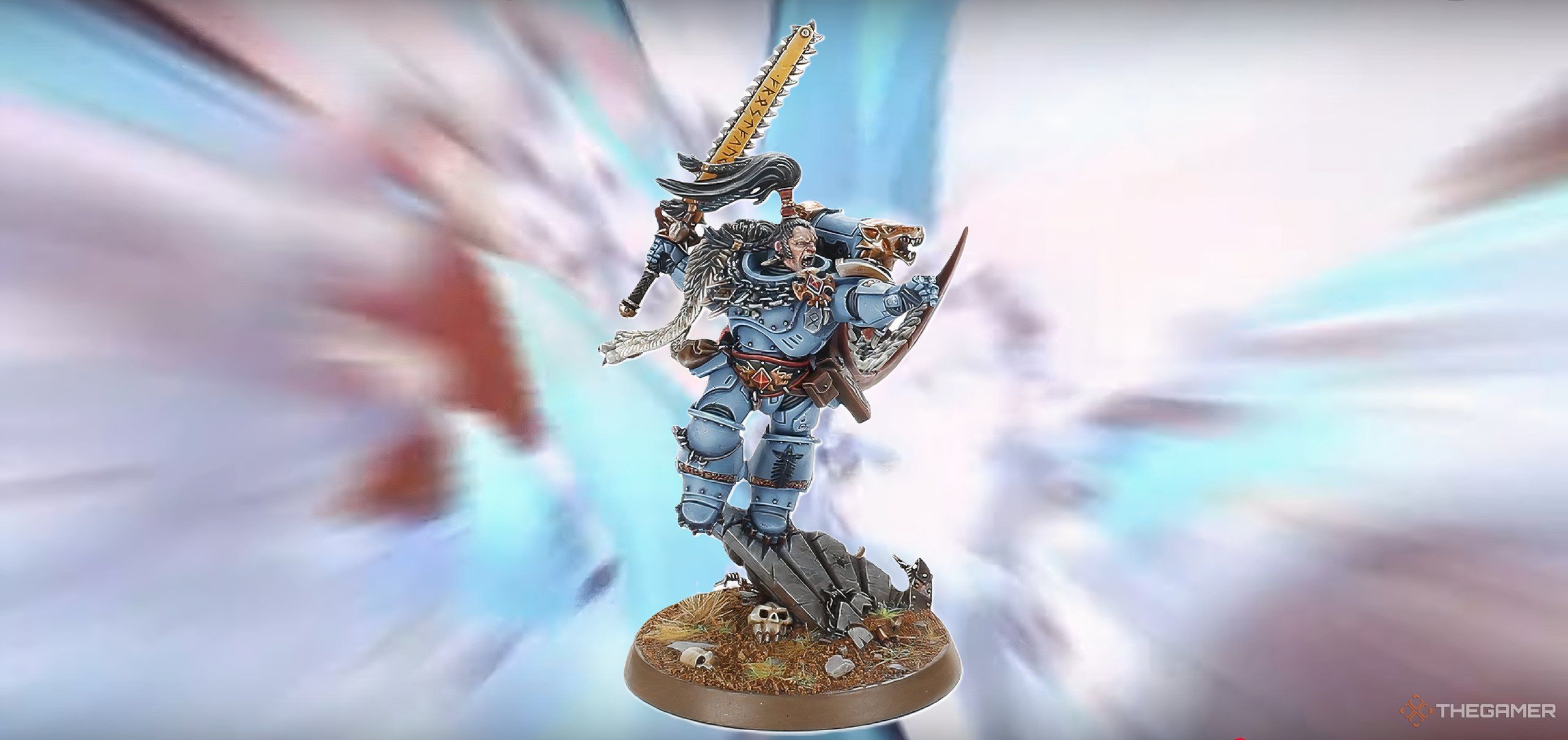 The Space Wolves' Ragnar Blackmane from Warhammer 40,000 tabletop.