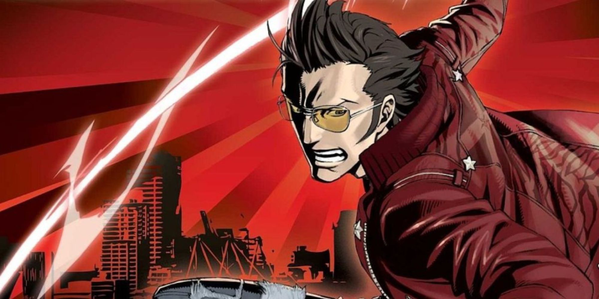 Travis Touchdown prepares to strike with his katana