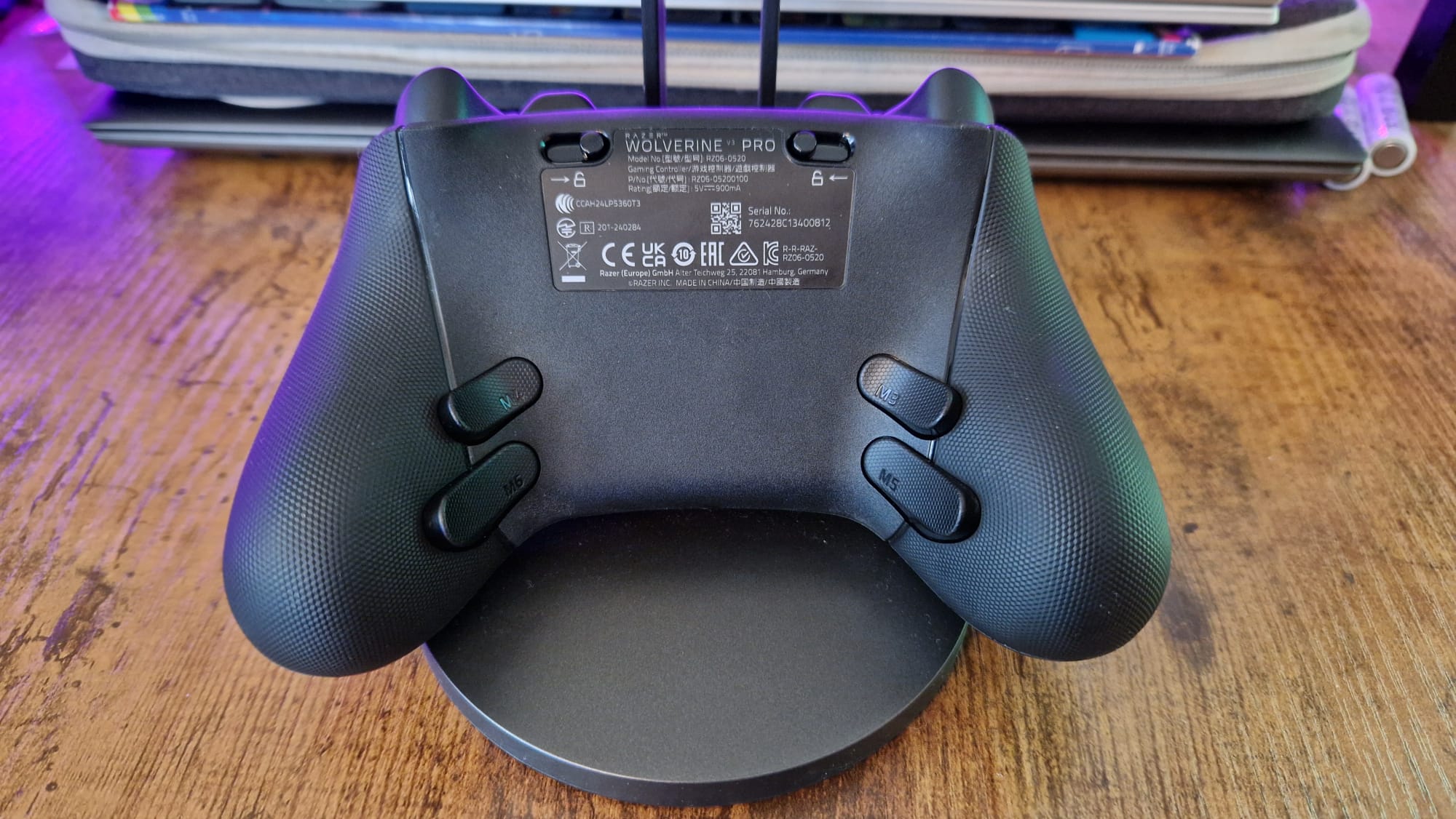 The back of the Razer Wolverine V3 Pro