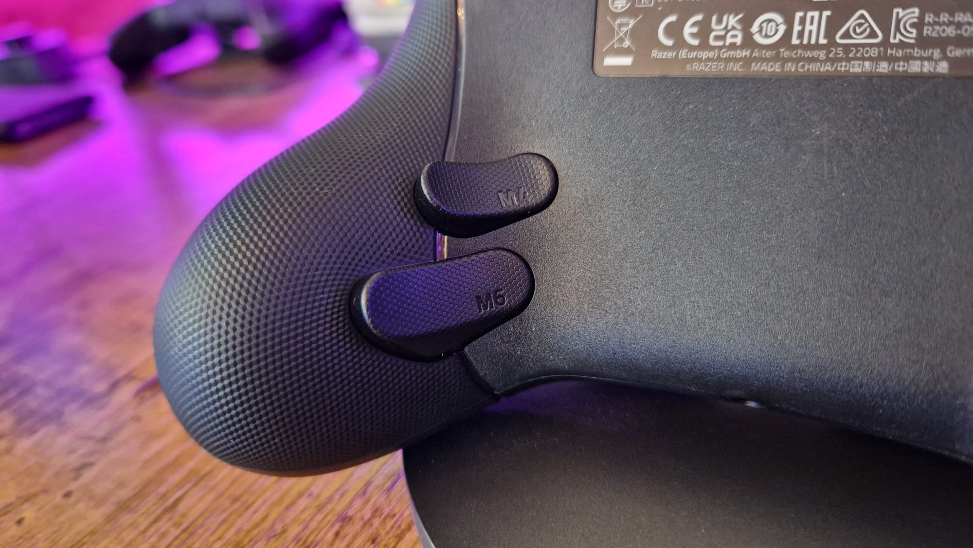 The back buttons of the Razer Wolverine V3 Pro