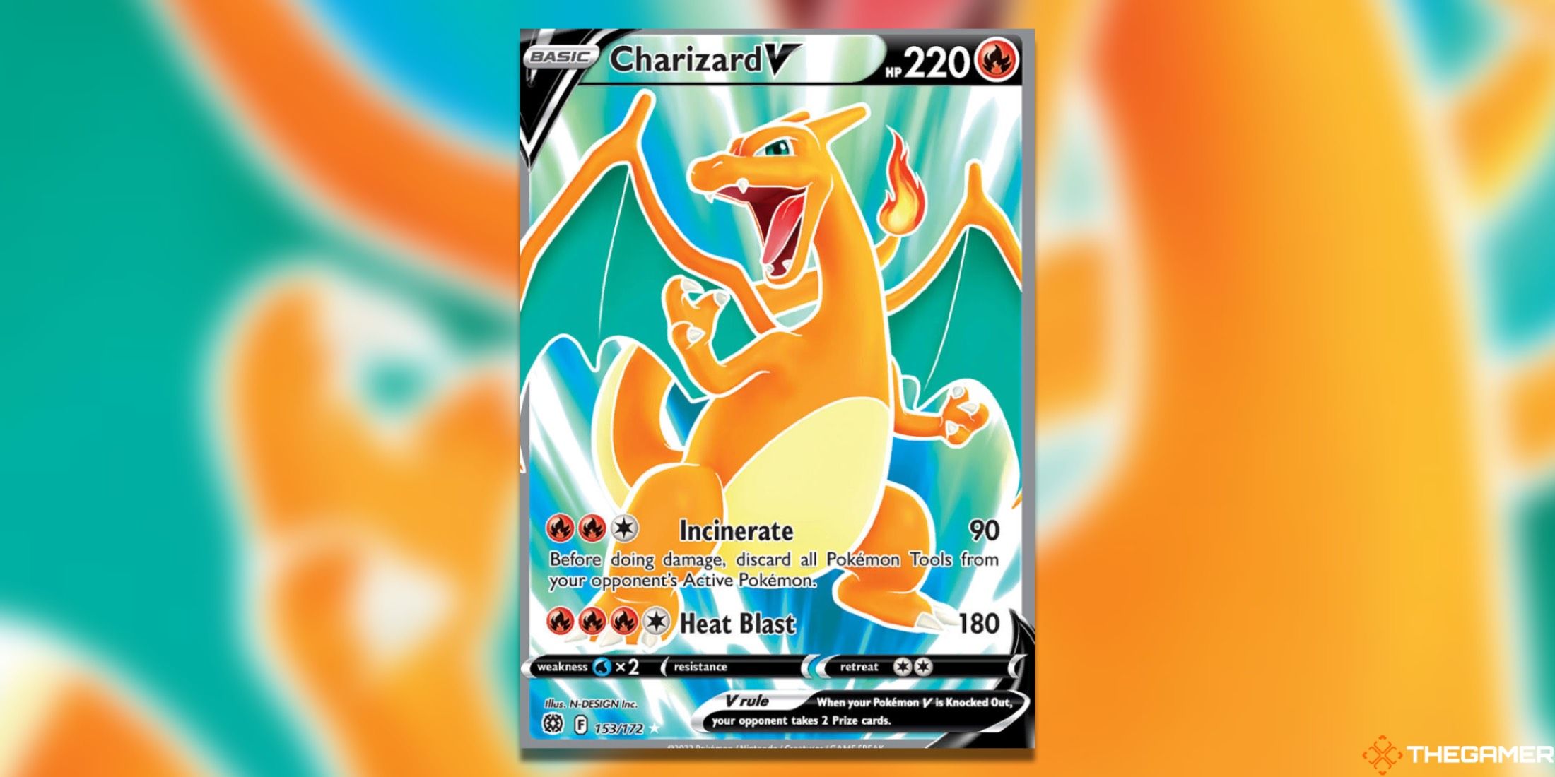 The Brilliant Stars Charizard Full Art from the Pokemon TCG.