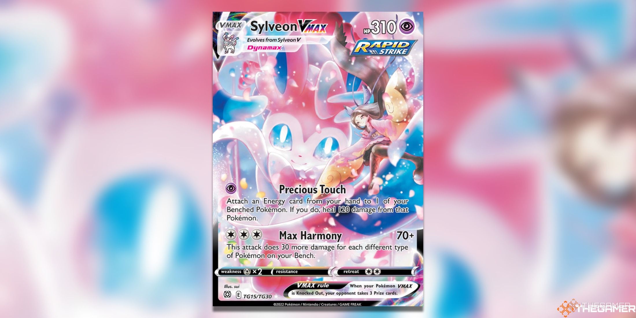 The Brilliant Stars Sylveon VMAX from the Pokemon TCG.