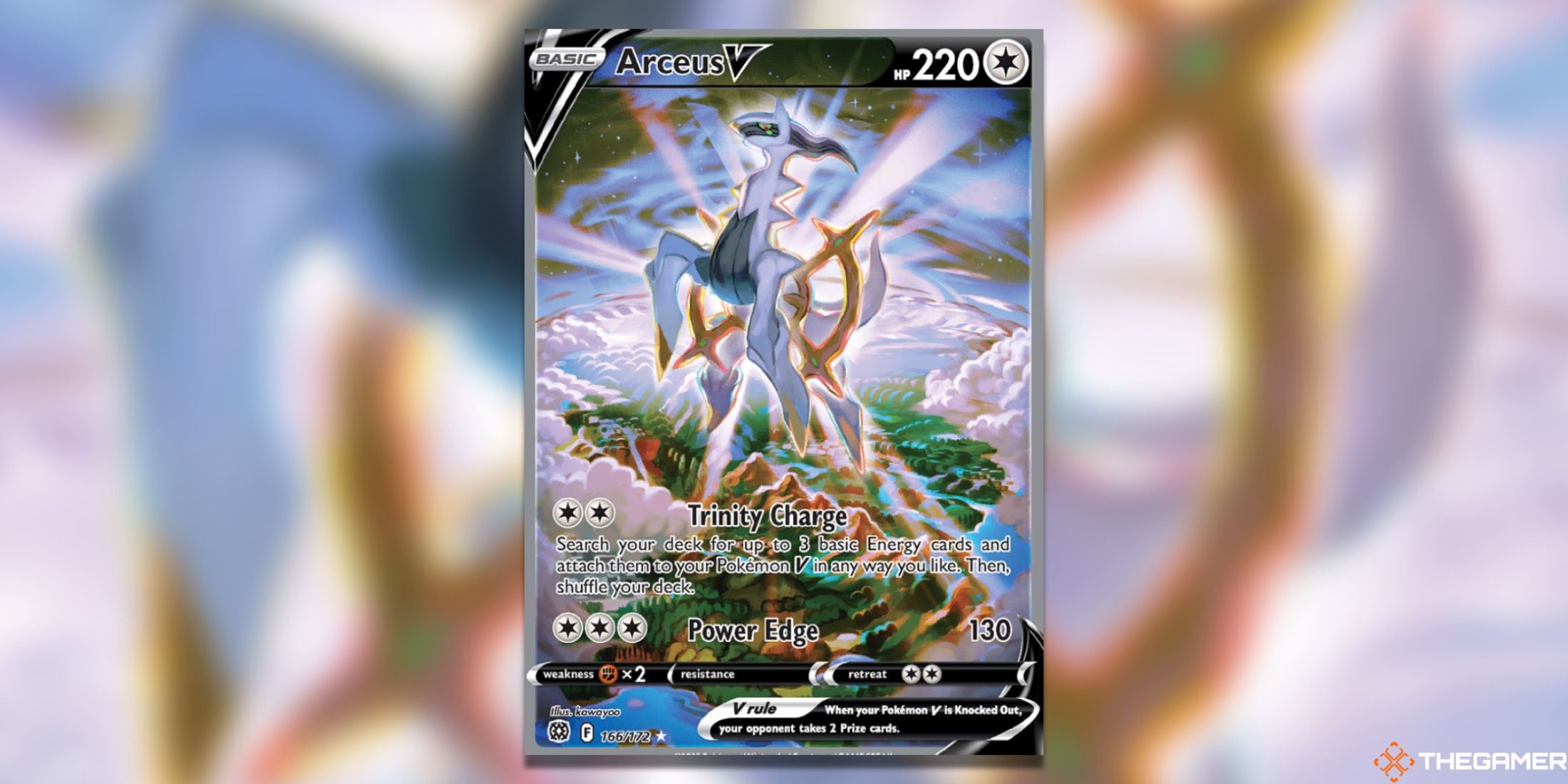 The Brilliant Stars Arceus V Alt Full Art from the Pokemon TCG.