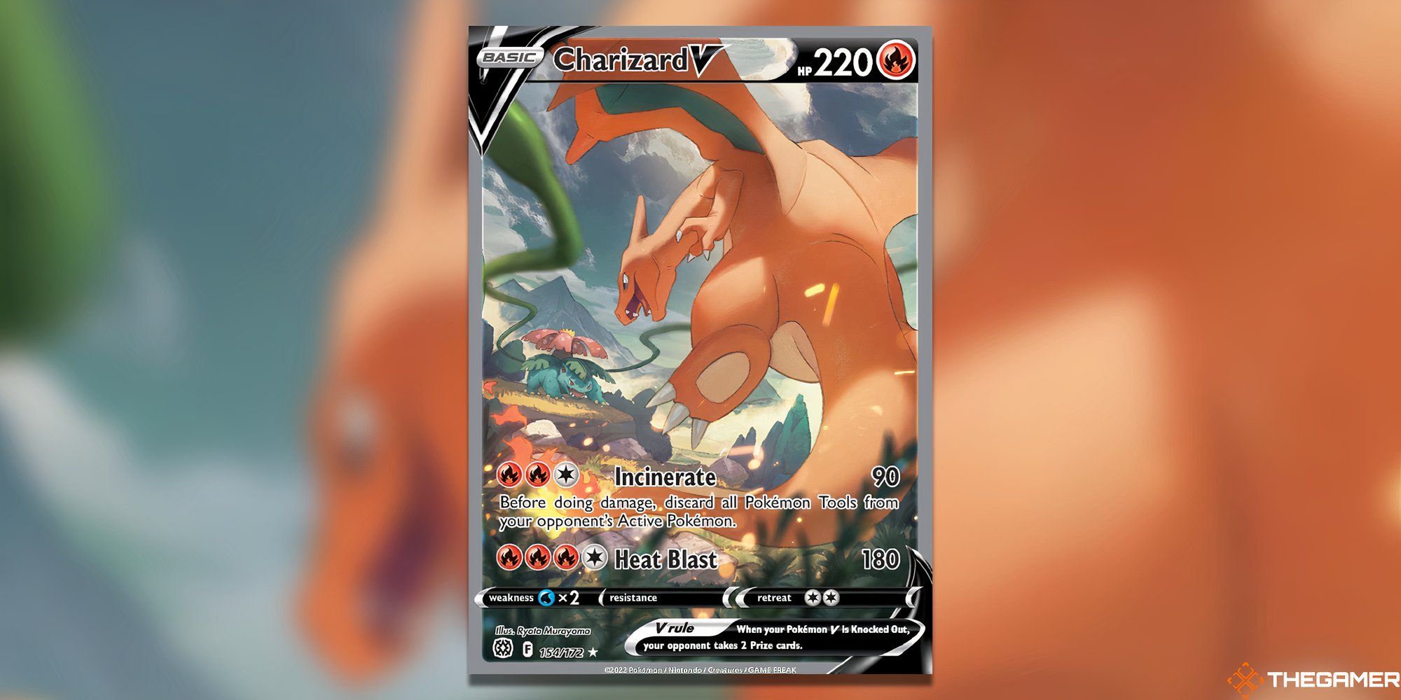 Charizard V's alternate card art from Brilliant Stars.