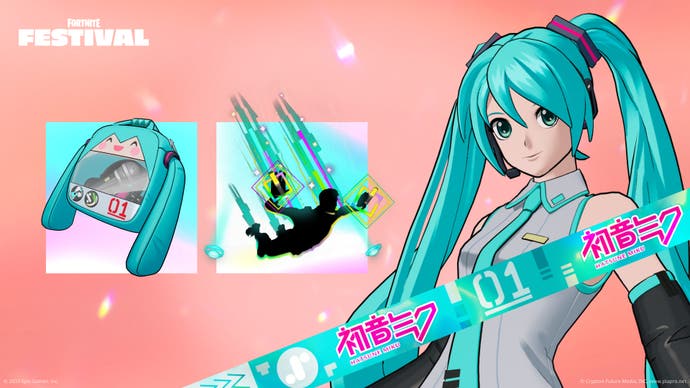 Hatsune Miku in Fortnite.