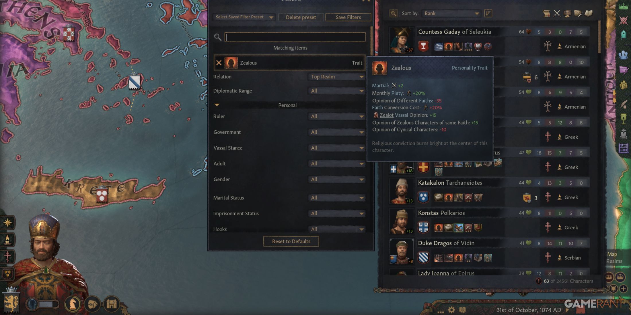 Crusader Kings 3 Zealous Personality Trait