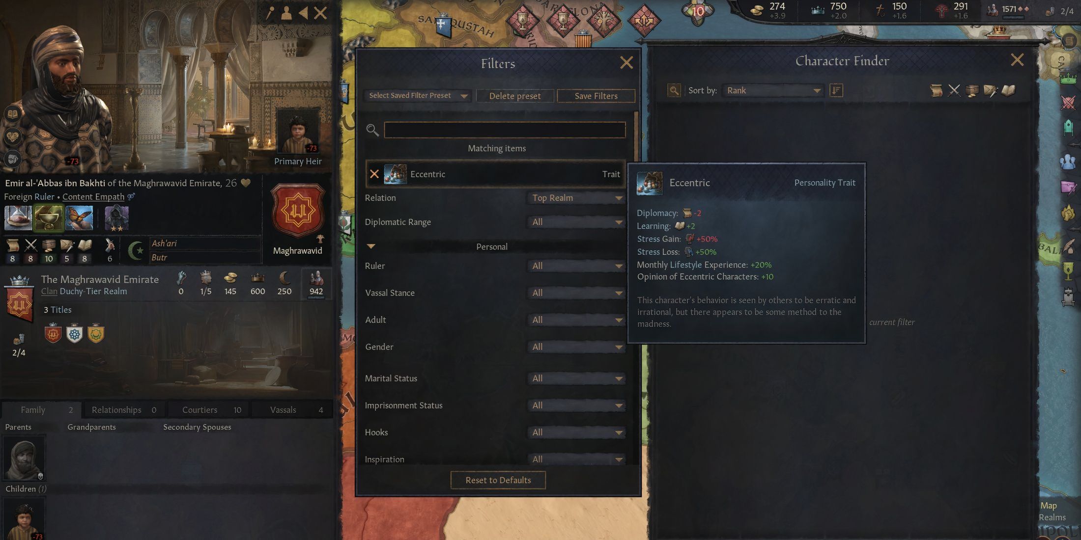 Crusader Kings 3 Eccentric Personality Trait