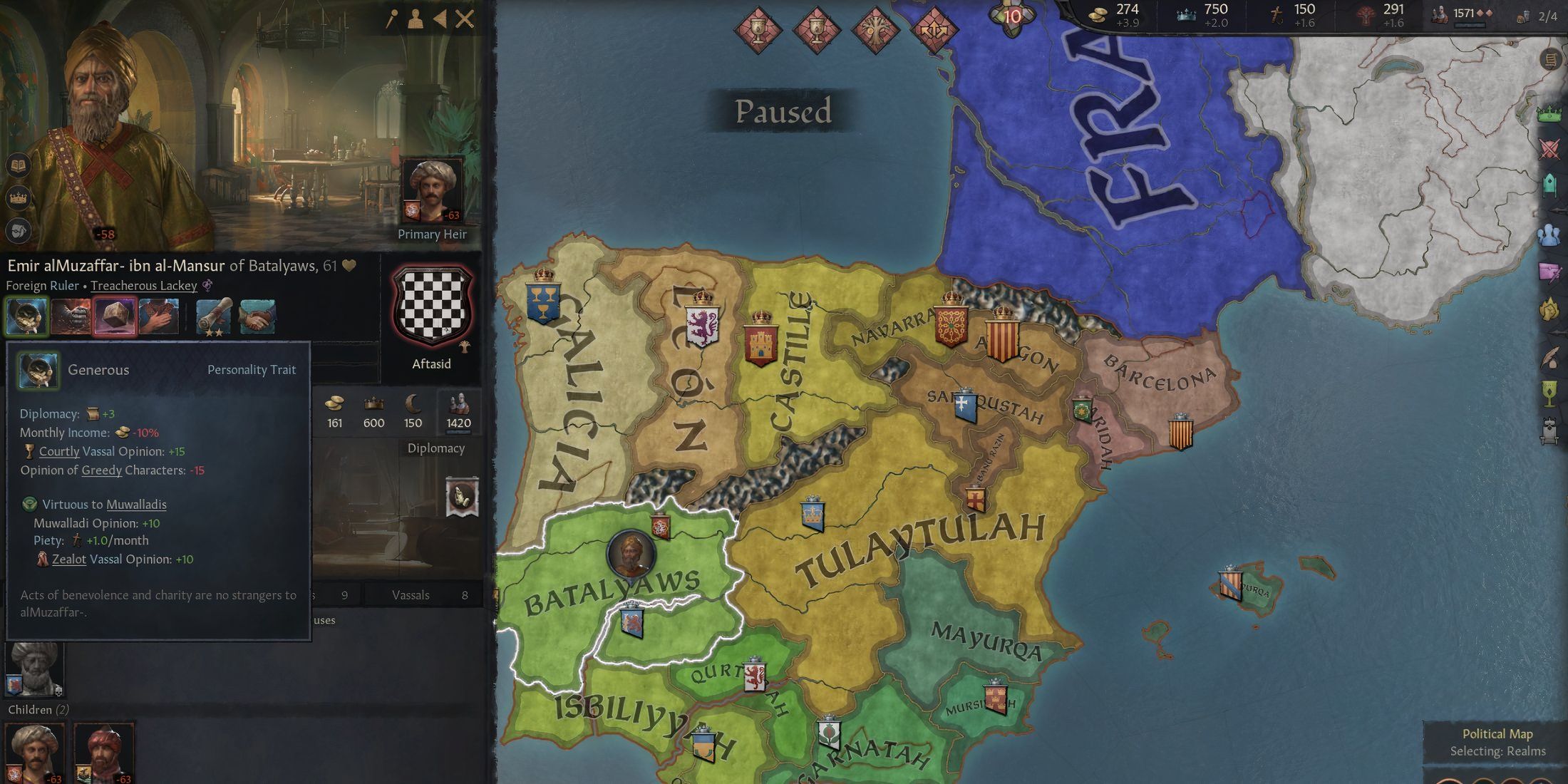 Crusader Kings 3 Generous Personality Trait