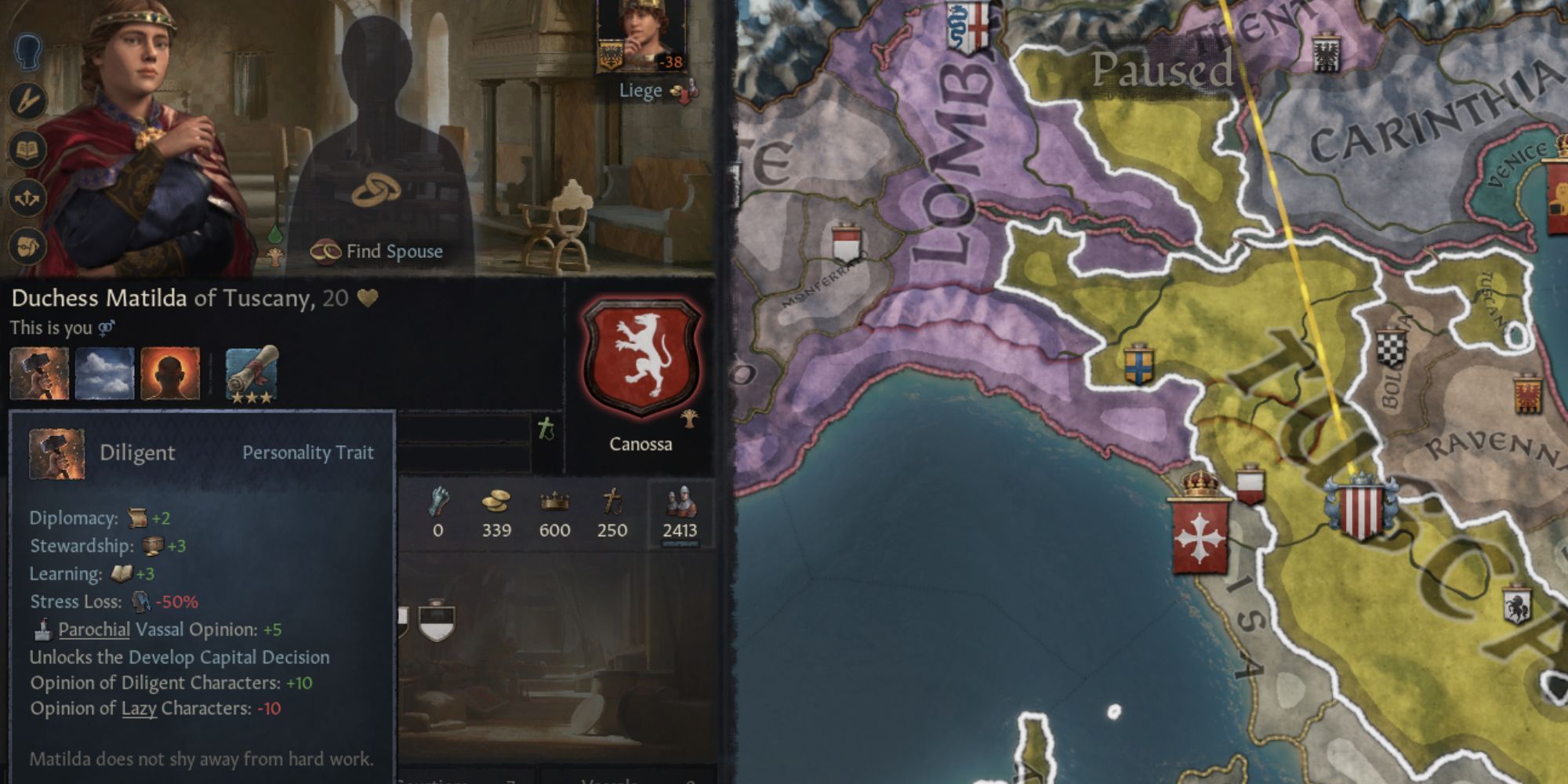 Crusader Kings 3 Diligent Trait