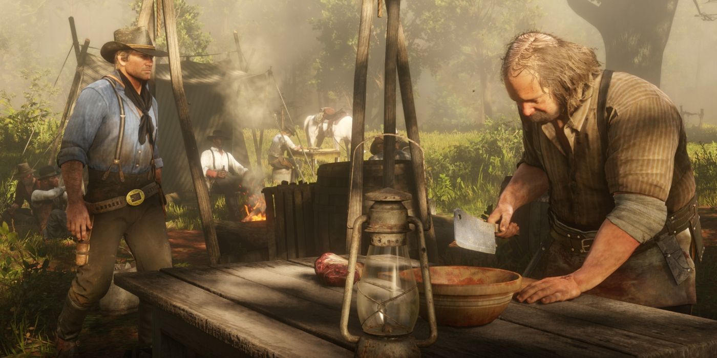 Red Dead Redemption 2 Arthur Pearson Preparing Food