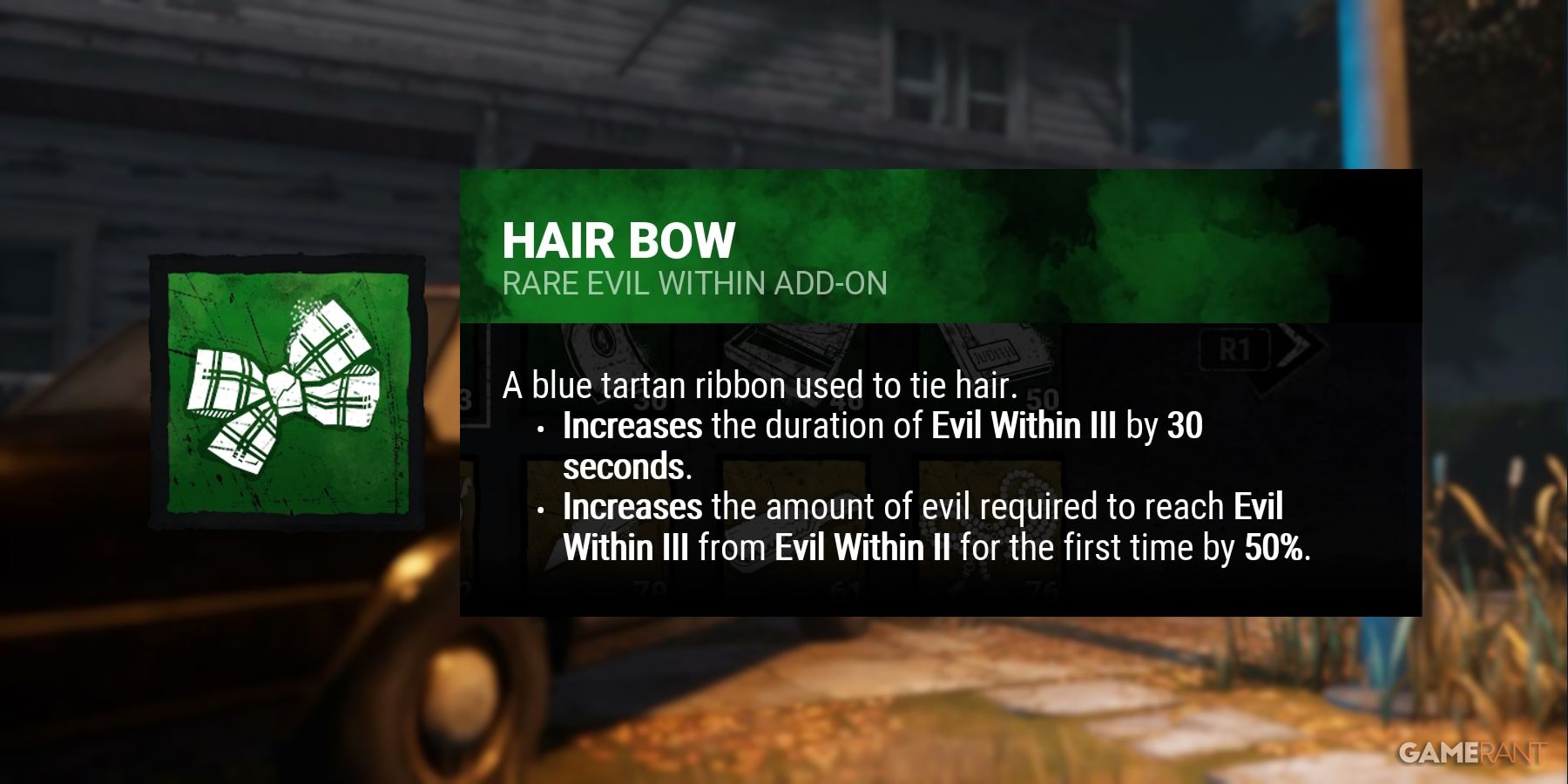 dead by daylight the shape hair bow addon