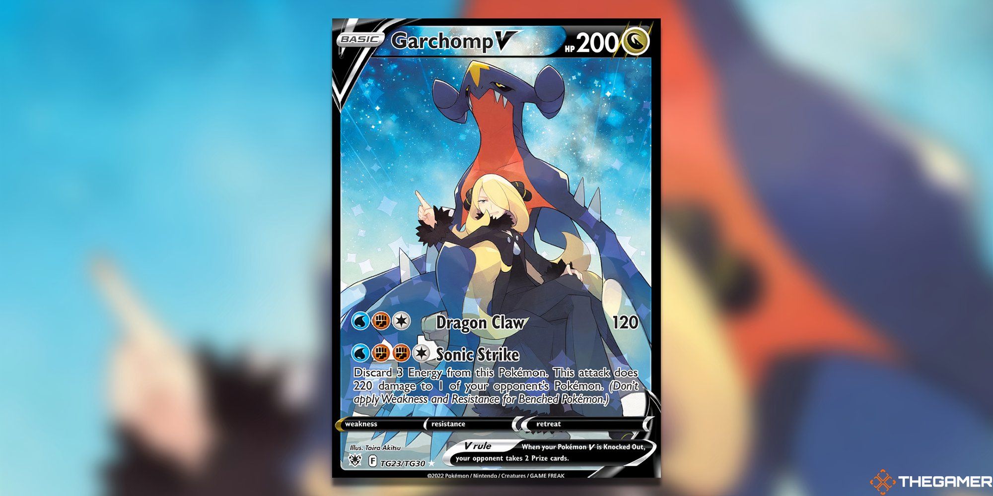 Garchomp V  from the Pokemon TCG's Astral Radiance.