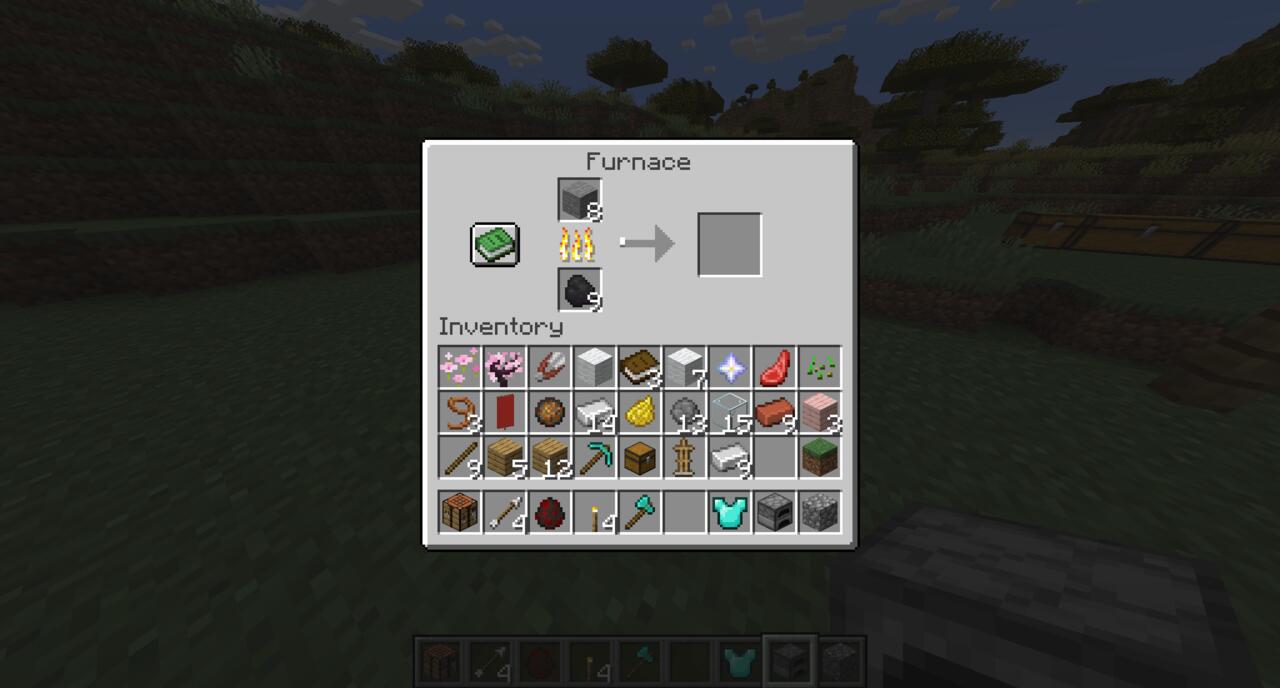 Using the furnace to make stone