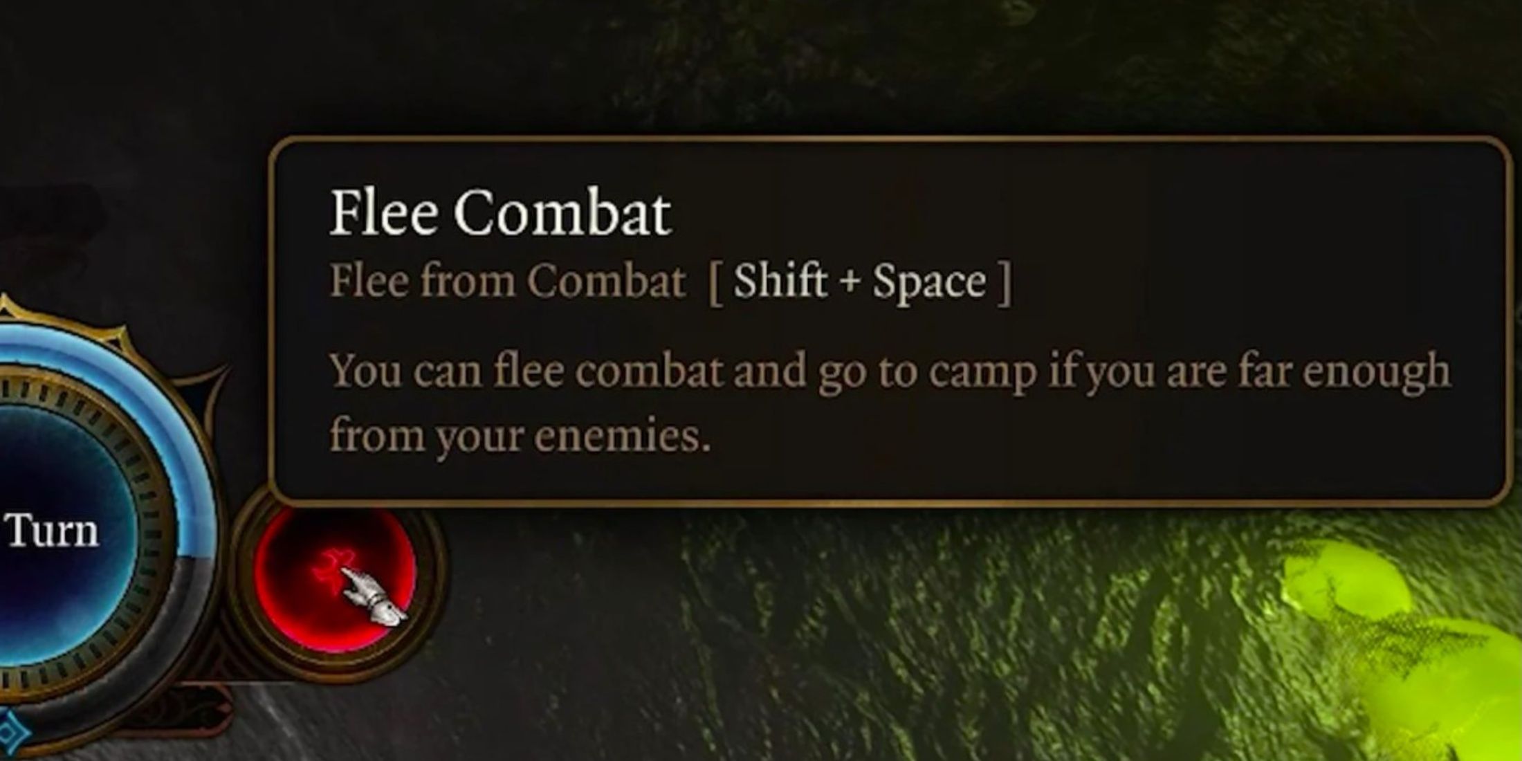 BG3 Flee Combat Button