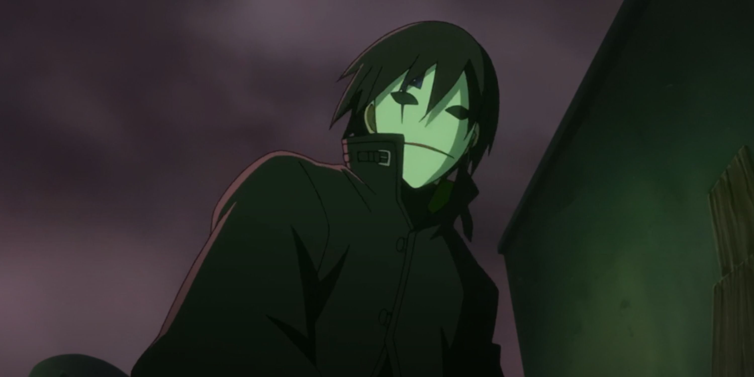 Hei aka Black Reaper looks down at his target.