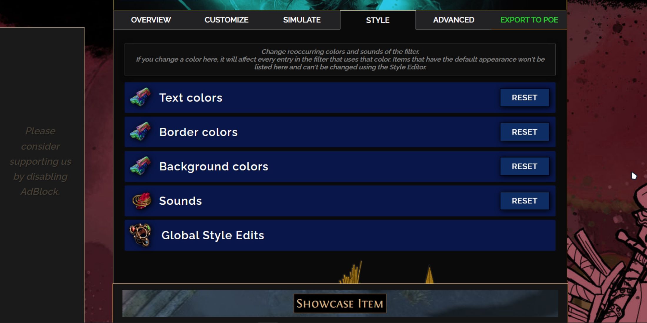 style tab in path of exile 2