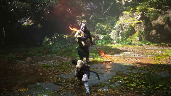 The Destined One faces off against Guangzhi, one of the Black Myth Wukong bosses.