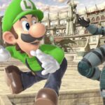 Luigi fighting Snake in Super Smash Bros. Ultimate.