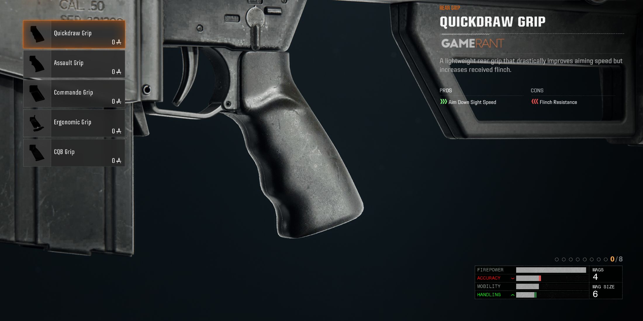 AMR Mod 4 Rear Grip Attachments in Black Ops 6