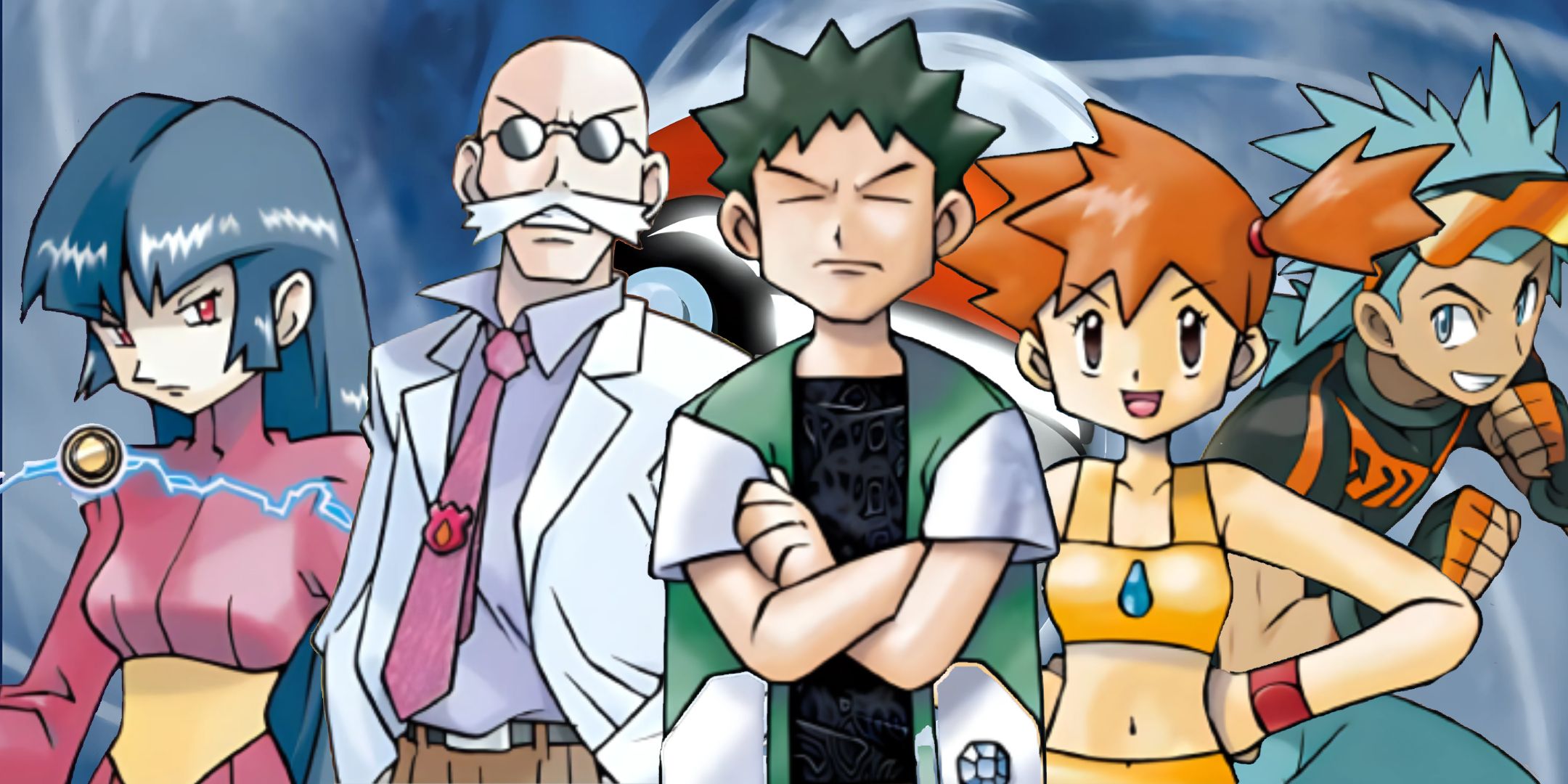 Gym leaders, lining up for the challenge.