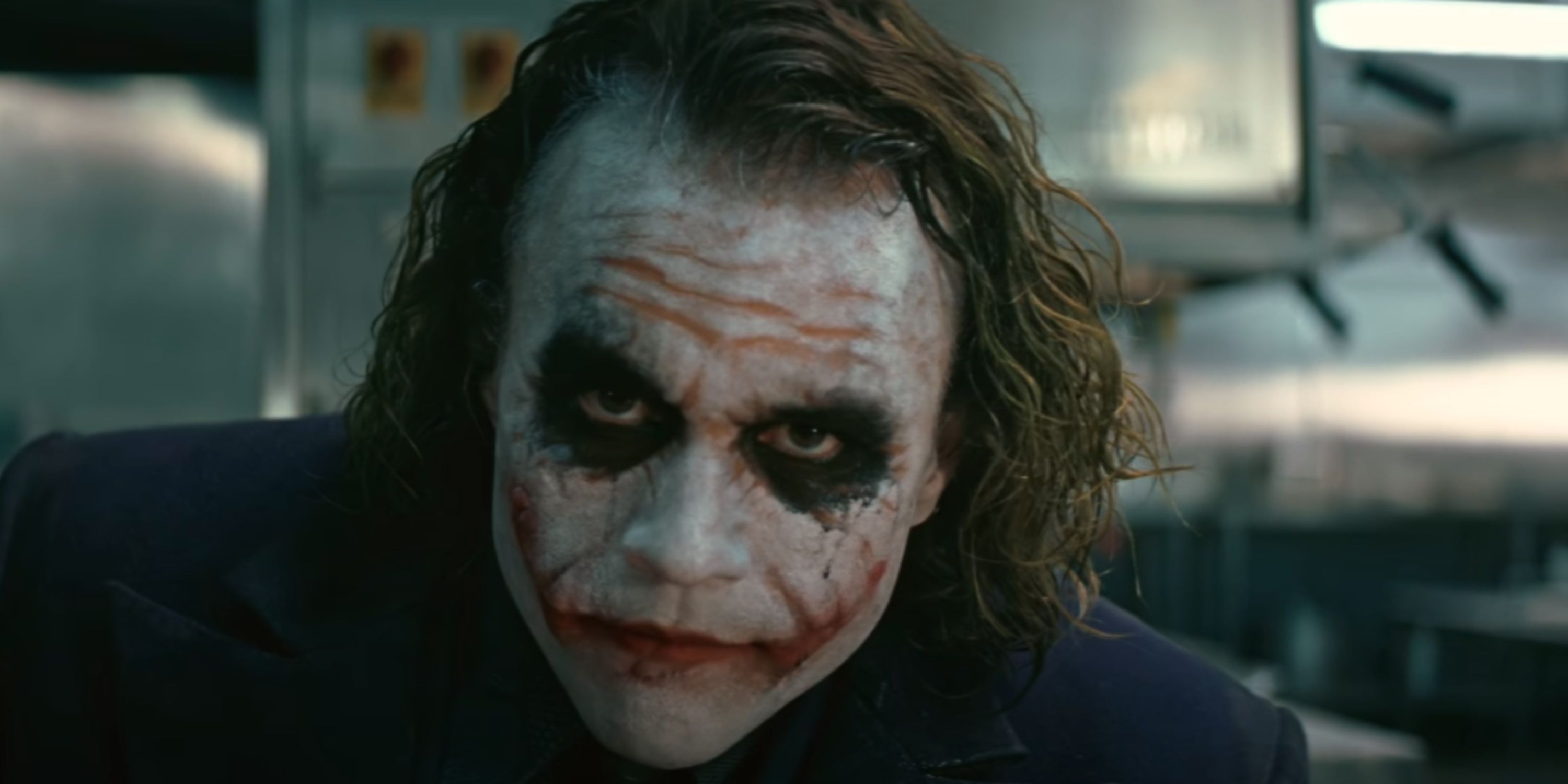 Heath Ledger as Joker in The Dark Knight.