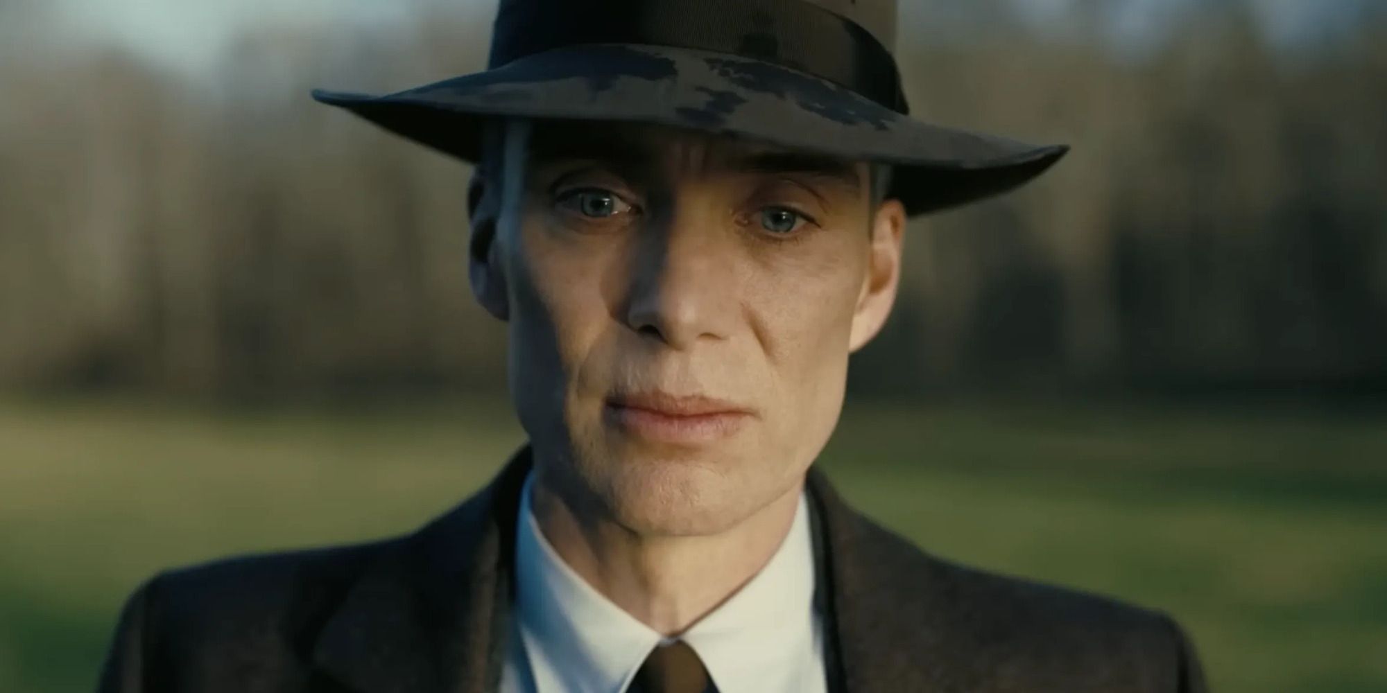 Cillian Murphy as J. Robert Oppenheimer in Oppenheimer.