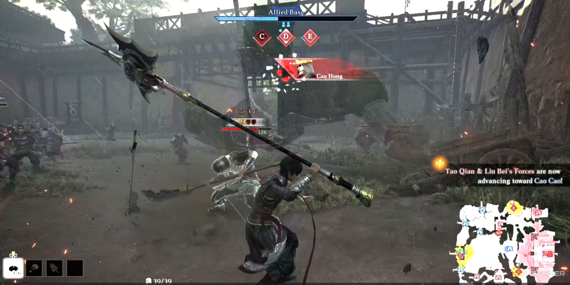 ziluan fights using a halberd in dynasty warriors origins.