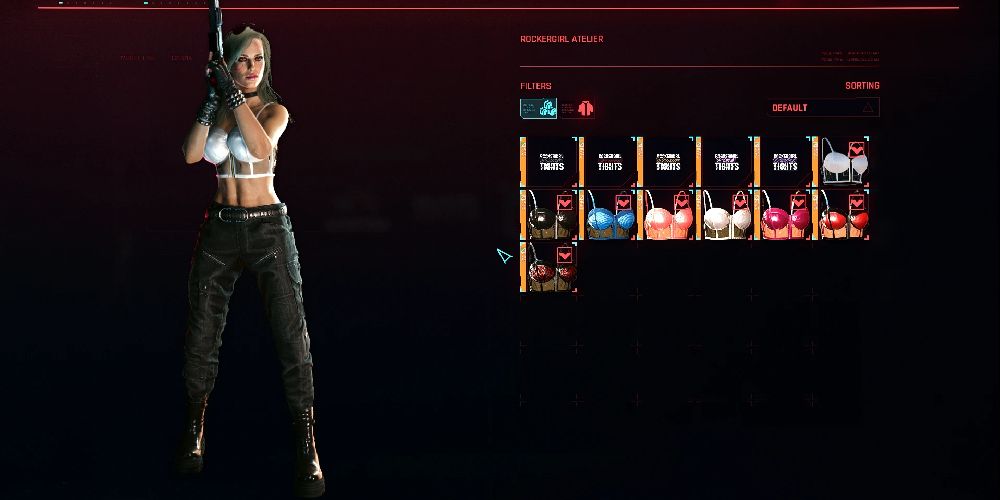 Cyberpunk 2077 rocker girl mod clothes shop