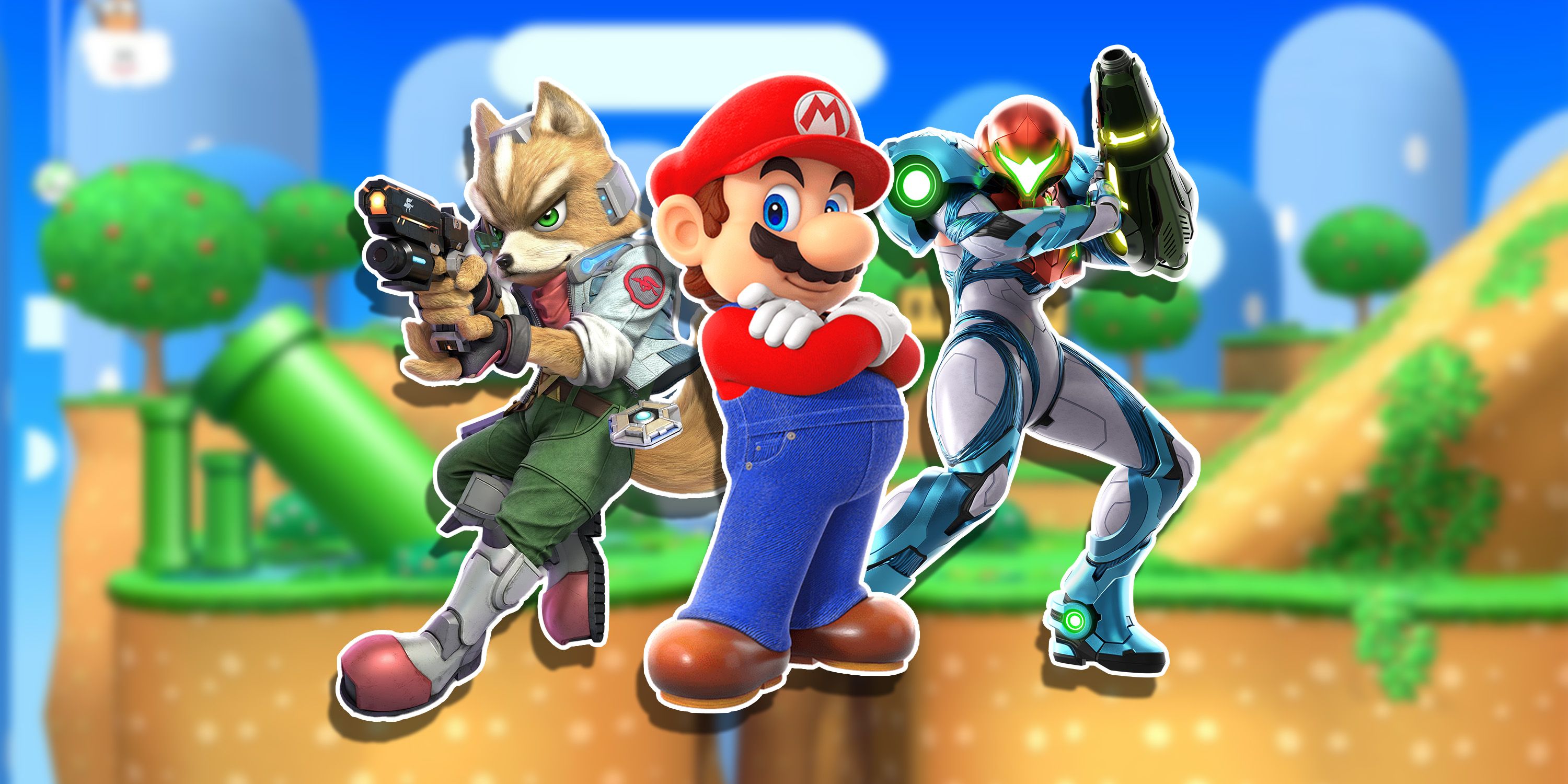 Mario, Fox, and Samus in Yoshi's Island