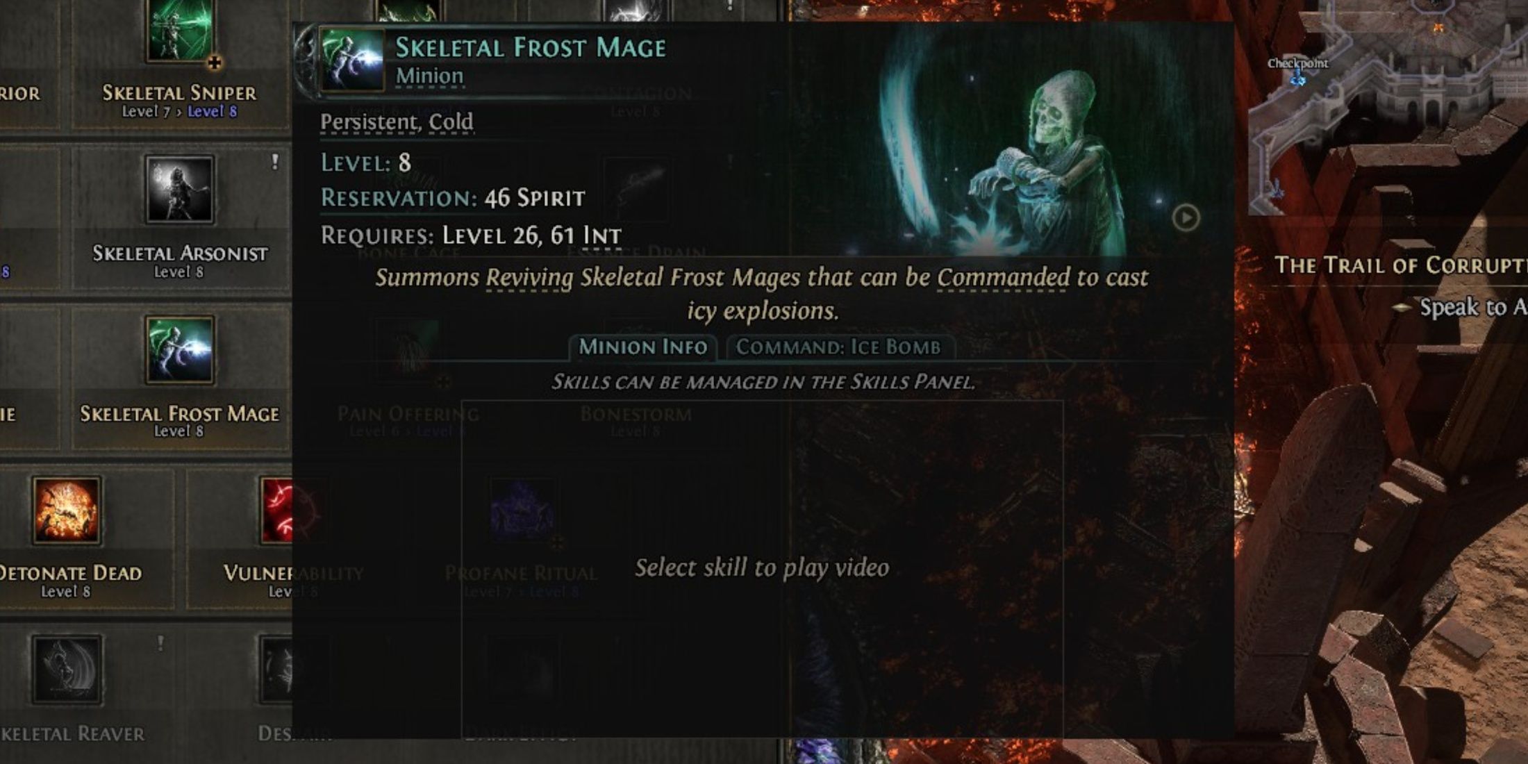 PoE2 Skeletal Frost Mage