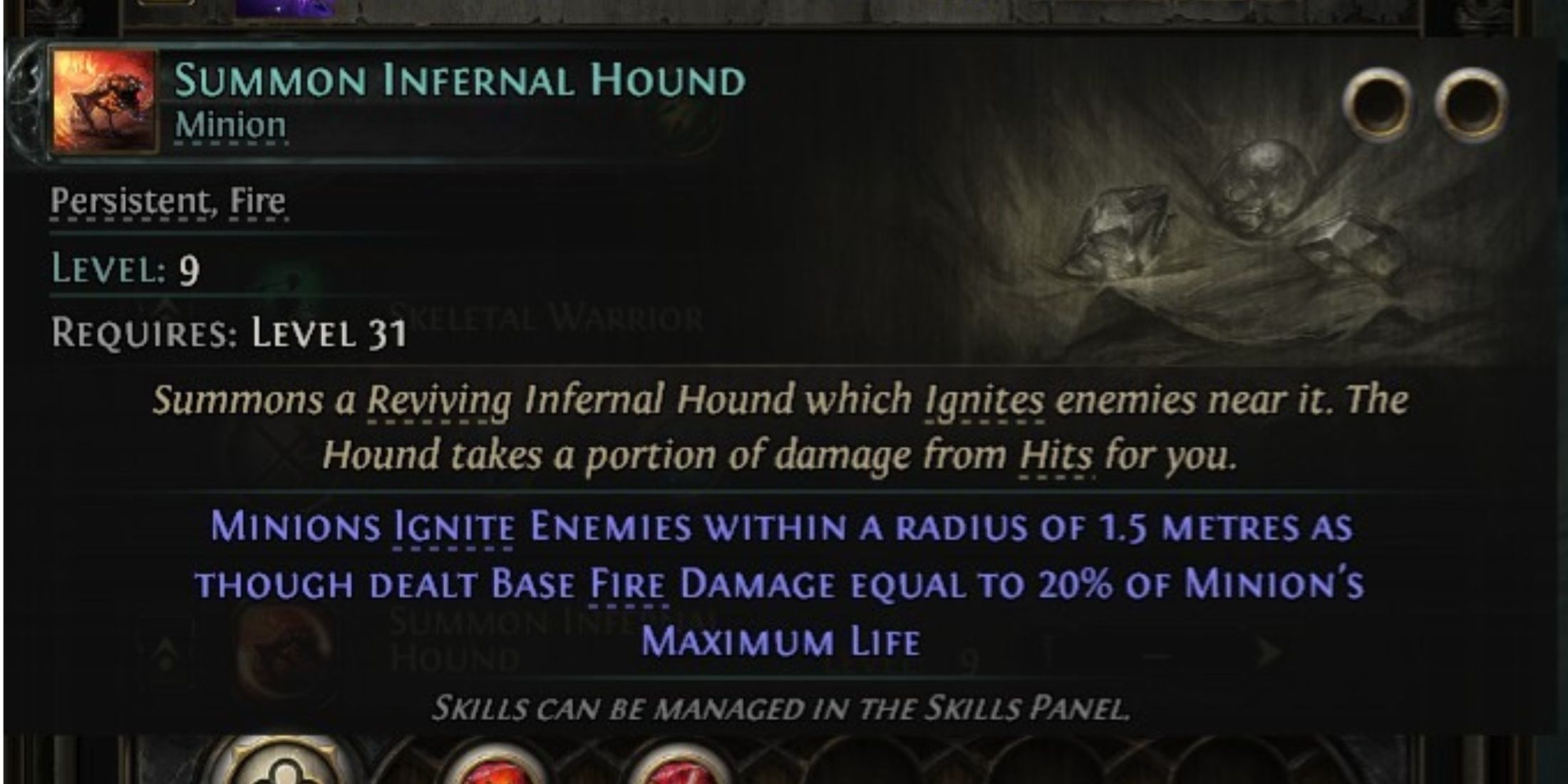 PoE2 Infernal Hellhound