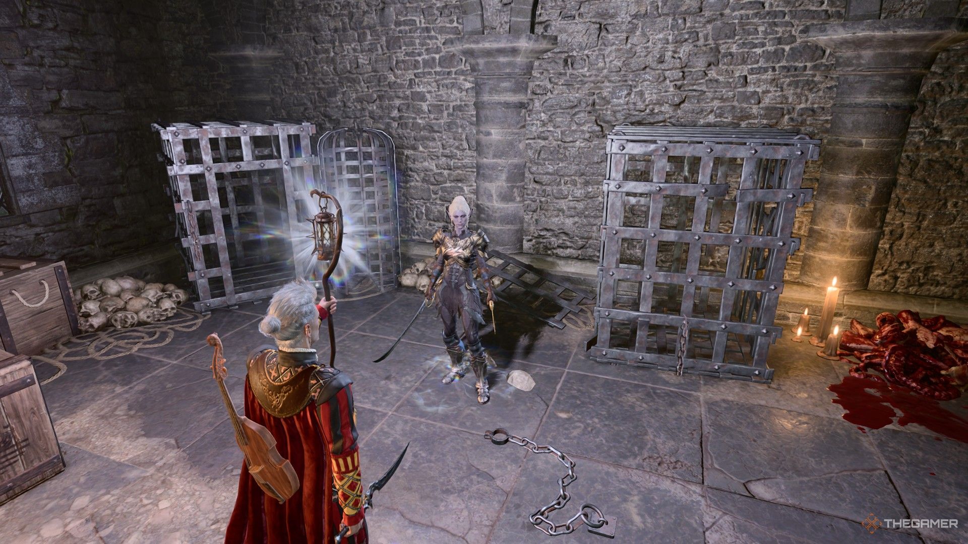 Baldur's Gate 3 image showing the player about to talk to Minthara.