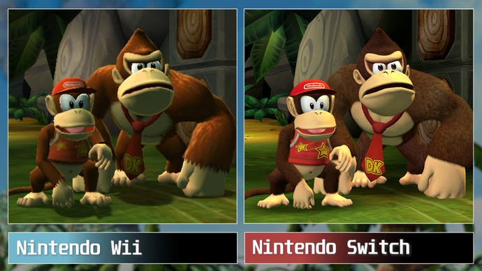 DKC Returns Switch screenshot vs Wii - simplified shadows