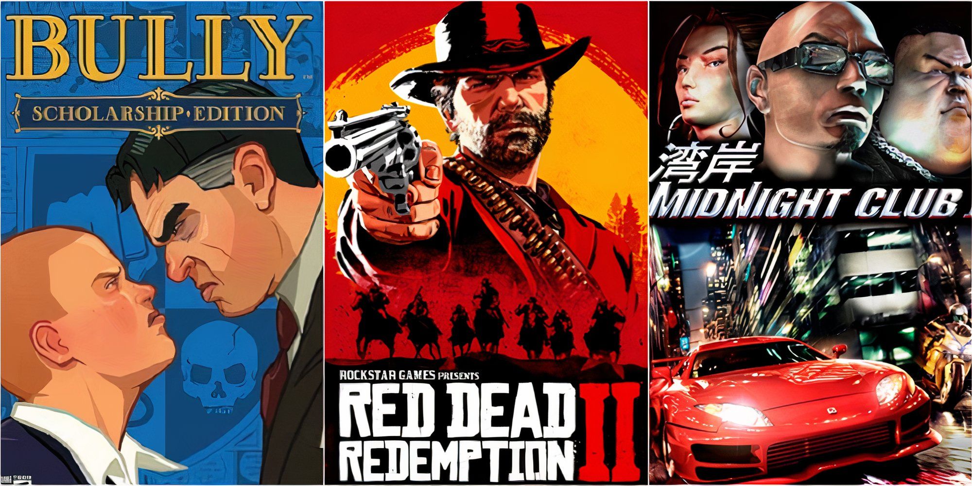 Bully, Red Dead Redemption, Midnight Club 2