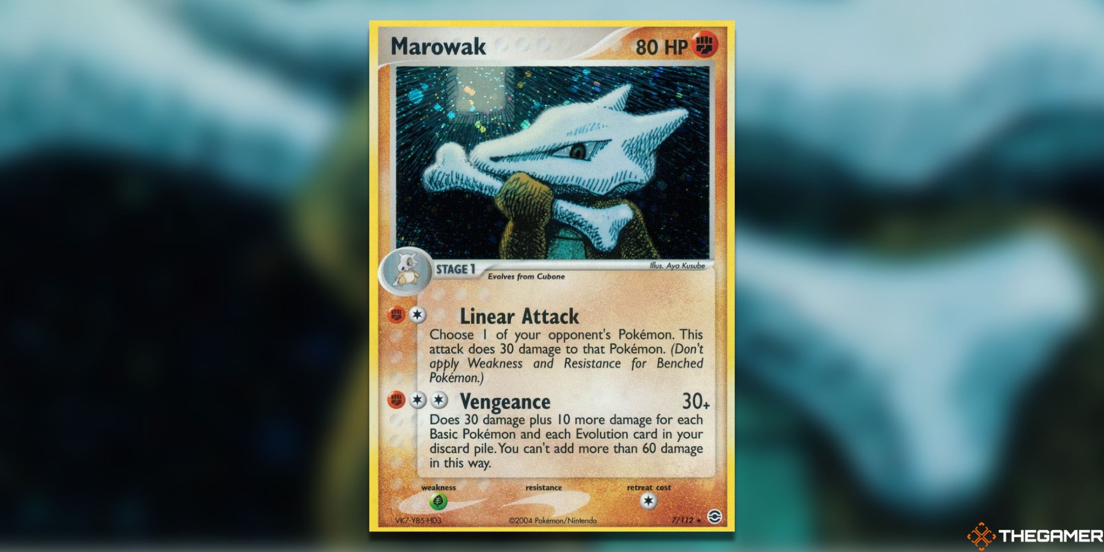 The Marowak from FirRed and LeafGreen in the Pokemon TCG.