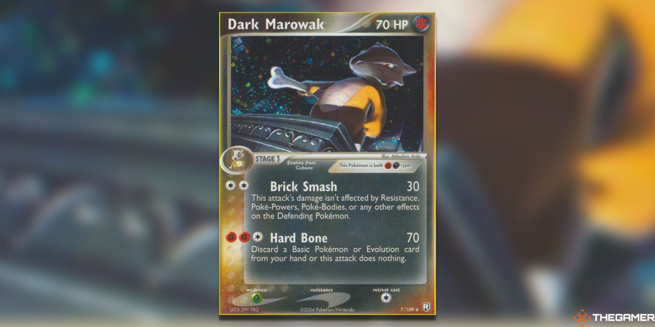 The Dark Marowak from Team Rocket Returns in the Pokemon TCG.