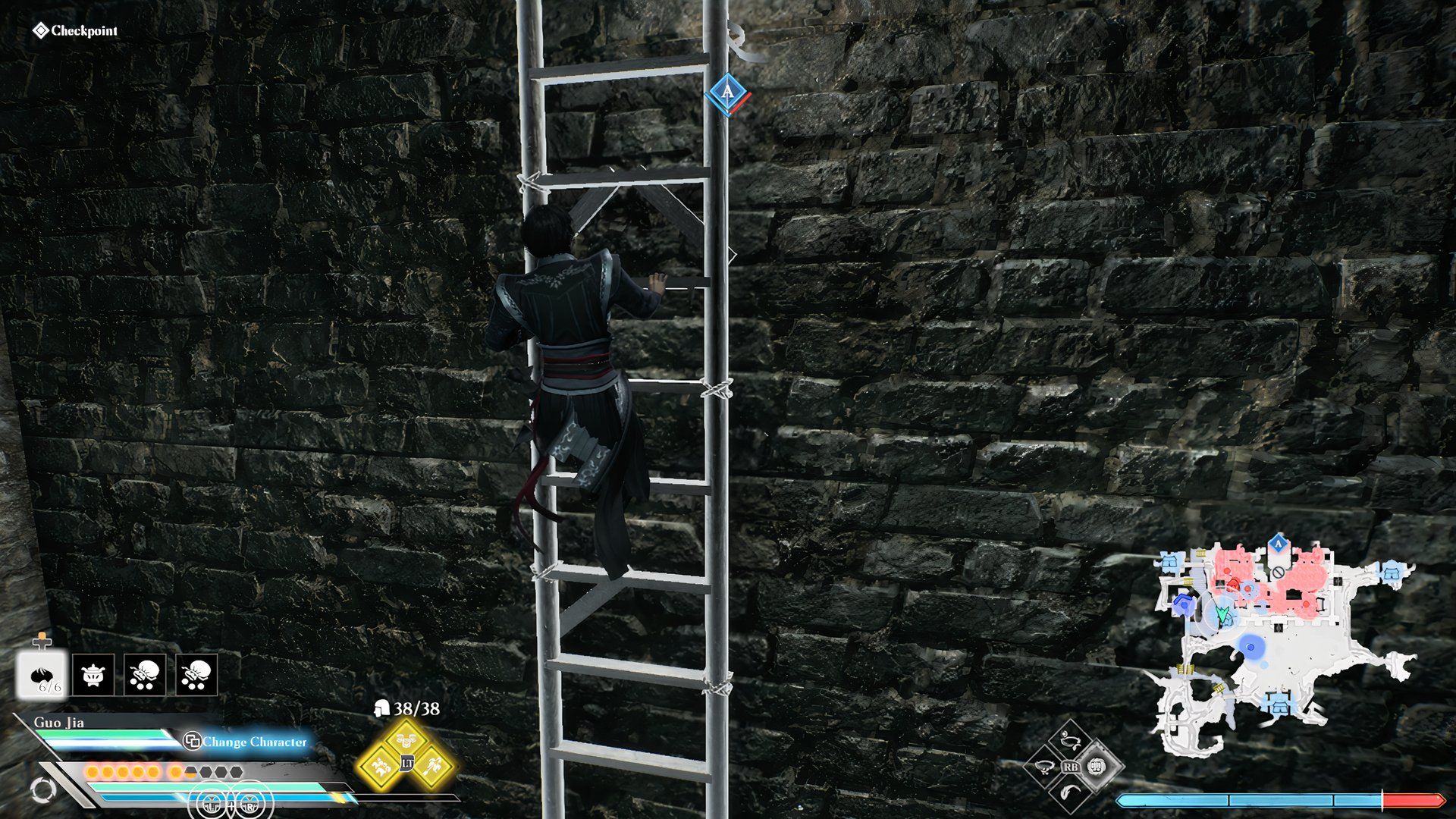 Dynasty Warriors Origins climbing Wei castle